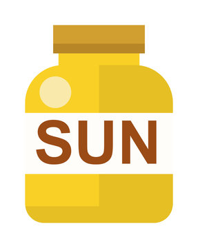 Sun vitamins vector illustration.