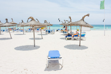 View of a beach, overexposed and highlights style