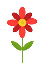 Flower isolated vector illustration.
