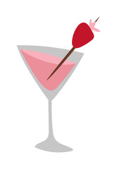 Cocktail glass vector illustration.