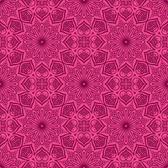 Ethnic floral seamless pattern