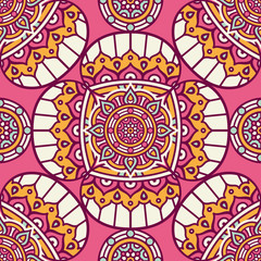 Ethnic floral seamless pattern
