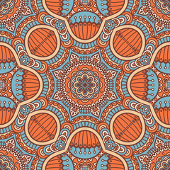 Ethnic floral seamless pattern