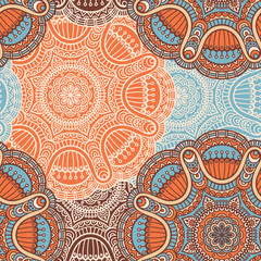 Ethnic floral seamless pattern