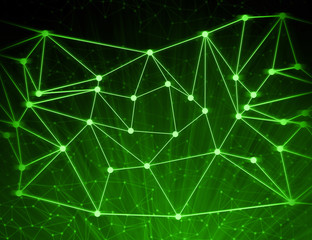 global of ai robotic, signal of data, technology abstract futuristic cyber net web connect to network background illustration 3d rendering, atom molecule of science, social internet of things