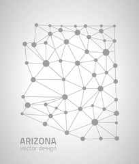 Arizona outline map, USA state