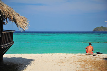 Beach on Tropical Islands at Summer Season