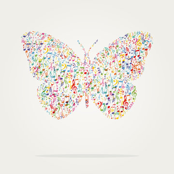 butterfly shape music color