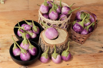fresh purple eggplant for healthy and delicious.