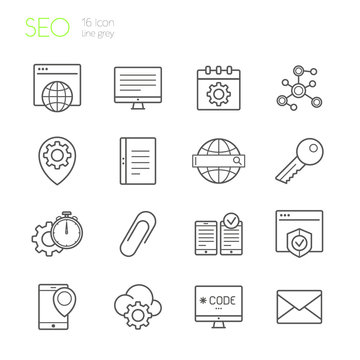 Seo line icons