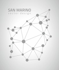 San Marino vector contour grey map