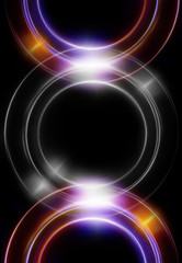 silhouette of music Audio Speaker on abstract background, Light Circle. Music concept.