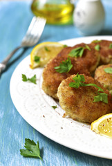 Fish croquettes.