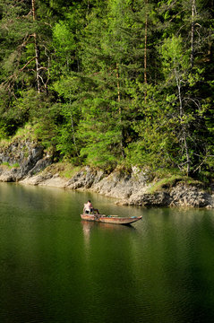 fishing in lake
