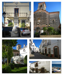 Manilva, collage, Málaga, Andalucía