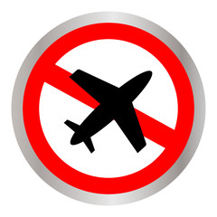 no flying on white background,prohibit sign vector