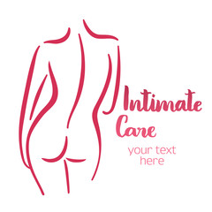 Woman intimate care silhouette