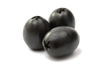Black olives isolated
