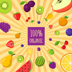 Fruits bright composition.