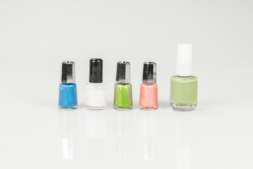 Nail polish in various colors