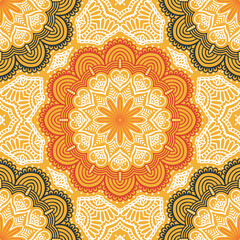 Ethnic floral seamless pattern