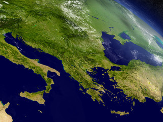 Greece from space