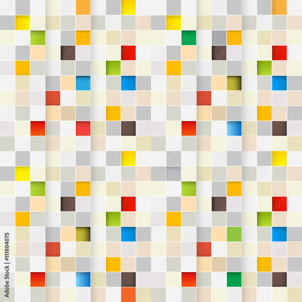 Poster square background. vector seamless little squares. pixel grid squares retro pattern.