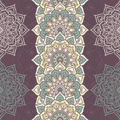 Ethnic floral seamless pattern