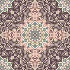 Ethnic floral seamless pattern