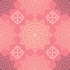Ethnic floral seamless pattern