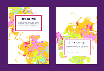 Bright colorful design template for book cover, poster, flyer, annual report