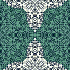 Ethnic floral seamless pattern