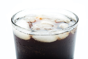 sweating cold glass soda