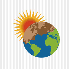 Save planet design. Enviroment icon. Flat illustration