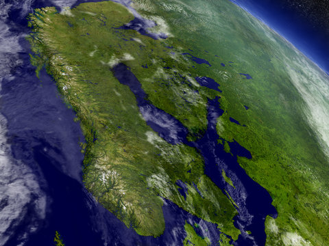 Scandinavia from space