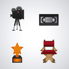 Cinema design. Movie concept. Flat illustration