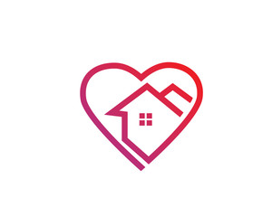 Modern Real Estate Logo - Love for Family Housing