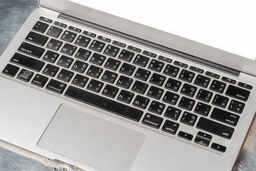 A keyboard of a laptop computer
