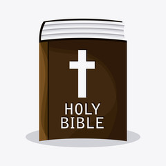 Bible design. Book icon. Flat illustration