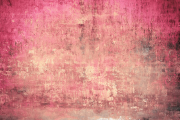 Real wall background, pink grungy texture.
