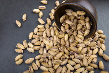 pistachios in the plate