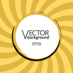 Swirling radial vortex background with round blank space for text