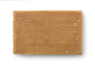 Top view of old soap bar
