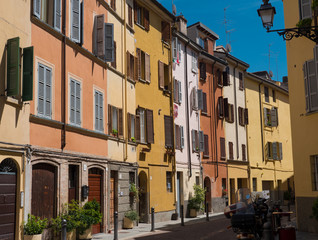 Fototapeta na wymiar Street scene in Parma, Italy