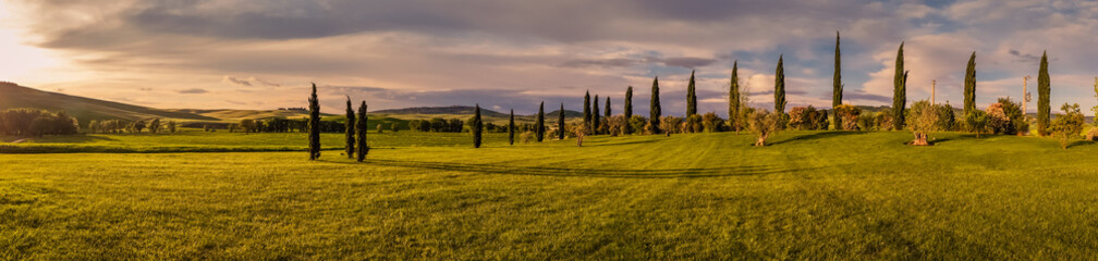 Panele Szklane Podświetlane  Panorama toskańskiego krajobrazu