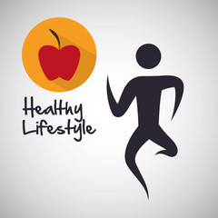 Healthy lifestyle  design. bodycare icon. Isolated illustration