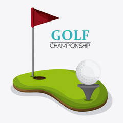 Golf design. Sport icon. Flat illustration , editable vector