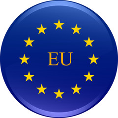 European Union flag icon vector illustration in a creative 3D design