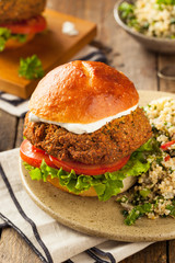 Homemade Mediterranean Falafel Burger