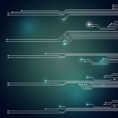 Abstract vector background with high tech circuit board Vector Illustration